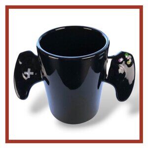 Bigmouth: Level Complete Black Ceramic Mug with Game Controller Handles